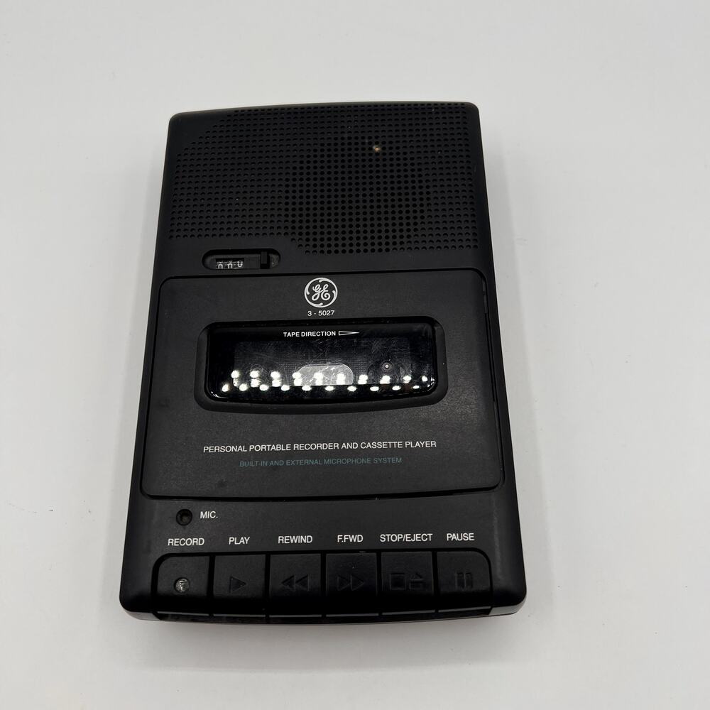 GE Vtg 3-5027A Portable Cassette Recorder Player Personal Tape Recorder